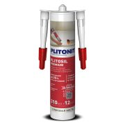 PLITOSIL PREMIUM сверхэластич. силикон. герметик для влаж помещ. 310мл слоновая кость