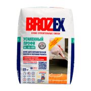 Клей для керамической плитки и керамогранита BROZEX KS100 УСИЛЕННЫЙ ПРОФИ (С1Т), 25 кг (1/48)